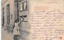 Thème: Carte Postale:       Jeune Fille Glissant Une Carte Dans Une Boite A Lettres.   (Voir Scan) - Andere & Zonder Classificatie