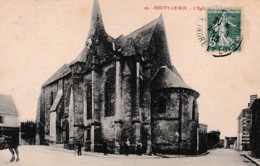 NEUVY LE ROI EGLISE ,PETITE ANIMATION,CHEVAL  REF 66152 - Neuvy-le-Roi