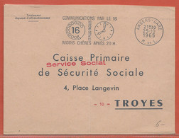 HORLOGERIE FRANCE OBLITERATION DE ANGERS DE 1965 - Horlogerie