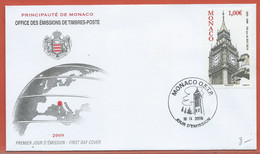 HORLOGERIE MONACO FDC DE 2009 - Horlogerie