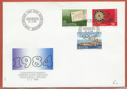 HORLOGERIE SUISSE FDC DE 1984 - Horlogerie