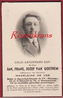 Jan Van Goethem Stichter N.V. Phormium Zele 1948 Weverij Jute Zevensterrestraat Doodsprentje Bidprentje Image Mortuaire - Zele