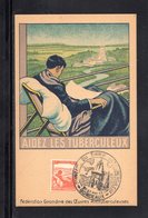 " AIDEZ LES TUBERCULEUX " Sur Carte Maximum De 1946. N° YT 750. Parfait état. Voir Les 2 Scans. CM - 1940-1949