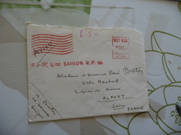 Lettre Viet-Nam EMA Rouge 02/12/1954 Saïgon RP Pour Alfort - Vietnam