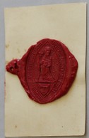 Grand Cachet Cire Religion Catholique Saint Inscription En Latin Sigillum Blason Sceau - Seals