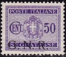 Rep. Sociale - 254  * 1944 - Segnatasse 30 C. Violetto Soprastampa Fortemente Spostata In Basso N. 51Ib. Cert. E. Chiav - Segnatasse