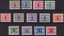 Rep. Sociale - 255 ** 1944 - Segnatasse Soprastampati Con Piccolo Fascio N. 60/72. Cert. E. Diena. Cat. € 1000,00. SPL - Segnatasse