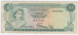 Bahamas 1 Dollar 1974 VF Crisp Banknote Pick 35a 35 A - Bahama's