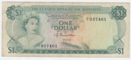 Bahamas 1 Dollar 1974 VF Crisp Banknote Pick 35a 35 A - Bahamas