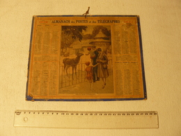 Calendrier Almanach Des Postes Et Télégraphes 1932. Illustrateur: JL Reuzom. Visite Au Jardin D'acclimatation. - Grand Format : 1921-40