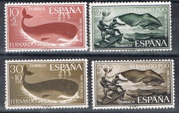Serie Completa FERNANDO POO 1960, Colonia Española, Ballenas, Num 192-195 * - Fernando Po