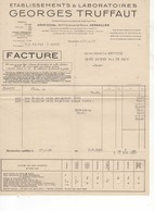 597 FACTURE établissements Laboratoires Plantes Georges TRUFFAUT 1938 - Landwirtschaft