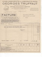 597 FACTURE établissements Laboratoires Plantes Georges TRUFFAUT - Agriculture