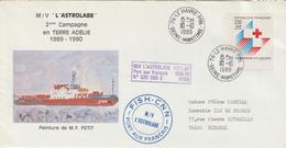 France 1989 Le Havre 2ème Campagne Du Navire Polaire Astrolabe - Naval Post