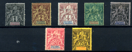 Anjouan Nº 1/5 Y 11/12.  Año 1892-1899 - Unused Stamps
