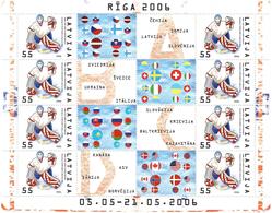 Latvia  2006 . Ice Hockey 2006. Sheetlet Of 8 + 8 Labels . Michel # 667A  KB - Lettonie