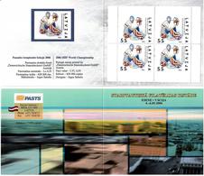 Latvia  2006 . Essen 2006. Booklet Of 4 Ice-Hockey, Top/bot Imp . Michel # 667  MH - Lettonie