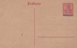 Entier Postal Postkarte Saarbebiet - Postal Stationery