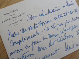 Camille BLAISOT (1881- Déporté 1945) Député CAEN Calvados. MINISTRE Sports Santé. AUTOGRAPHE - Autografi