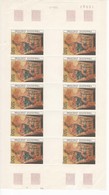 1009 ANDORRE Feuille  De 10 Timbres église De La CORTINADE - Postzegelboekjes