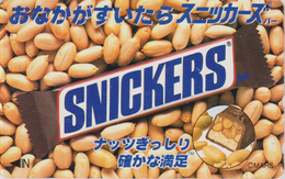 Télécarte JAPON / 110-016 - CHOCOLAT - SNICKERS Cacahuète - CHOCOLATE Peanuts Food JAPAN Phonecard - 100 - Alimentation