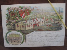 1900 Alsace Elsass Lothringisches Sängerbundesfest Mülhausen CPA Litho DR Alsace Barr Elsass - Mulhouse