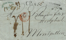 1847 - Lettre De STETTIN ( Pologne ) En Port Du - CP R 4 Taxe 41 D.  Pour Montpellier - ...-1860 Prefilatelia