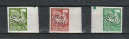 PMo - France N°Préo 120 à 122 ** BdF Non Dentelé 1960 (cote 75.00) - Ohne Zuordnung