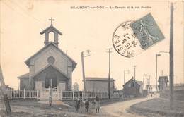 95-BEAUMON-SUR-OISE- LE TEMPLE ET LA RUE PERRINE - Beaumont Sur Oise