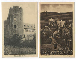 Münstereifel 2x Die Burg Kr. Euskirchen Postkarte Ansichtskarte - Bad Muenstereifel