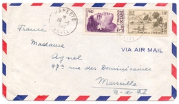 Océanie Lettre De Papeete Tahiti Pour Maseille - Cartas & Documentos