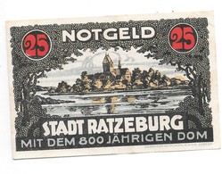 **notgeld Ratzeburg 25+ 50  Pfennig   1101.1 Serie Compleet - Lokale Ausgaben