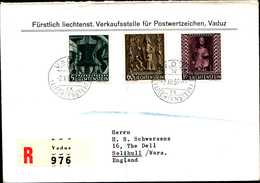 14512) LIECHTENSTEIN  FDC RACCOMANDATA-2-12-1959 CON SERIE Natale/CAMPANE E ORNAMENTI DI CHIESE - Verzamelingen