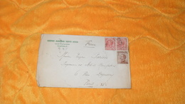 ENVELOPPE ANCIENNE DE 1921..GRANDE ALBERGO SANTA LUCIA NAPOLI..ITALIE POUR PARIS..CACHETS + TIMBRES X3 - Poststempel