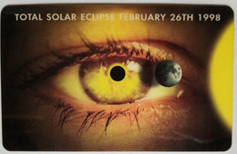 $5 Antelecom Remote Card " Total Solar Eclipse Feb. 26 1998 - Antillen (Nederlands)