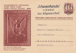 Suisse - Entier Postal - Oblitération Le 14/01/1946  - Musée Postal Suisse - Postwaardestukken