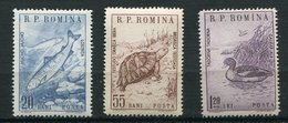 (CL 98) Roumanie ** N° 1670 à 1672 - Saumon - Tortue - Canard - Unused Stamps