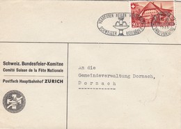 Suisse - Année 1945 - Oblitéré 11/08/1945 - Comité Suisse De La Fête Nationale - Lettres & Documents
