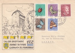 Suisse - Année 1952 - Lettre Oblitérée  07/12/1952 - Journée Du Timbre 1952 Wattwil - Covers & Documents