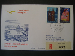 Liechtenstein- Reco- Luftpost-Beleg Mit  Mi.Nr. 486+494 - Briefe U. Dokumente
