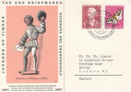 Suisse - Année 1957 - Carte Oblitérée 01/12/1957 - Journée Du Timbre 1957 Basel - Covers & Documents