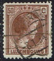 Luxemburg 1926, MiNr 171, Gestempelt - 1926-39 Charlotte De Profil à Droite