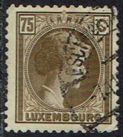 Luxemburg 1927, MiNr 189, Gestempelt - 1926-39 Charlotte De Profil à Droite