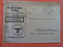 STRASBOURG LETTRE DU “POLIZEIPRÄSIDENT“ - Historical Documents