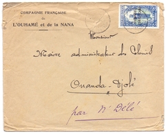 Congo Lettre Oubangui Chari Tchad Pour Ouanda Djolé Par N' Délé - Covers & Documents