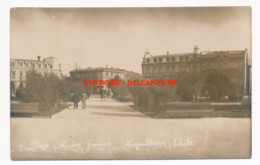 CPA Carte-photo CHILI Rare Plaza Munoz Gamero MAGALLANES 1936 - Chile