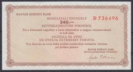 1980's Hungary Foreign Money Currency Exchange Document " Exchange Exemption License For Tourist From Yugoslavia " BANK - Zonder Classificatie