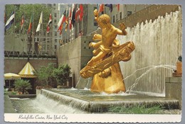 US.- NEW YORK CITY ROCKEFELLER CENTER. SUNKEN PLAZA. SCULPTOR, PAUL MANSHIP. - Parks & Gardens