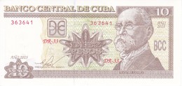 BILLETE DE CUBA DE 10 PESOS DEL AÑO 2015 DE MAXIMO GOMEZ SIN CIRCULAR - UNCIRCULATED  (BANKNOTE) - Kuba