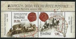 RUMANIA /ROMANIA /RUMÄNIEN -EUROPA 2020 -"ANTIGUAS RUTAS POSTALES - ANCIENT POSTAL ROUTES.- SERIE De BF Tipo 2 - S - 2020